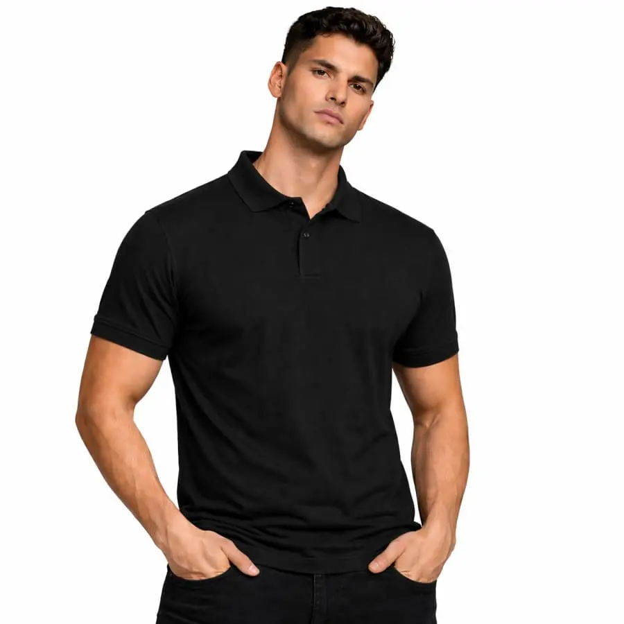 Men’s Polo T-Shirt | Pique Cotton | Premium Everyday Wear | Heymen’s in Black